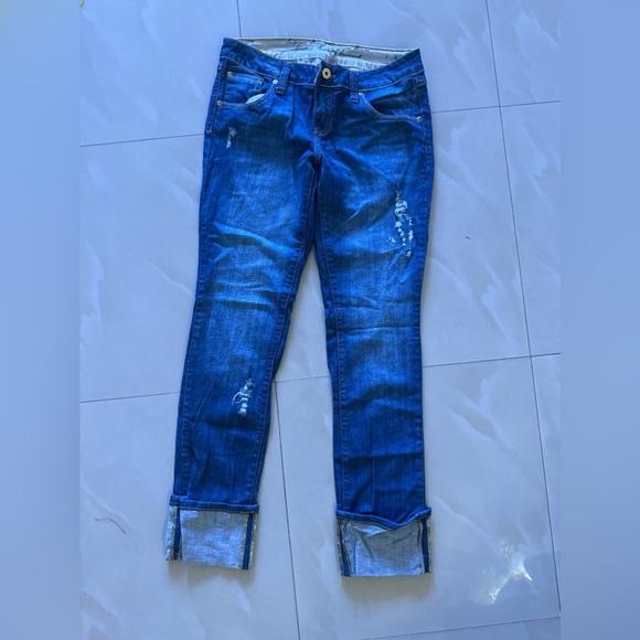 vintage Zana Di  jeans blue cuffed women zipper button size 11 - Picture 14 of 16